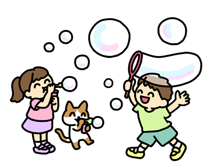 しゃぼん玉であそぼう