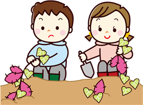 親子でおいもほり