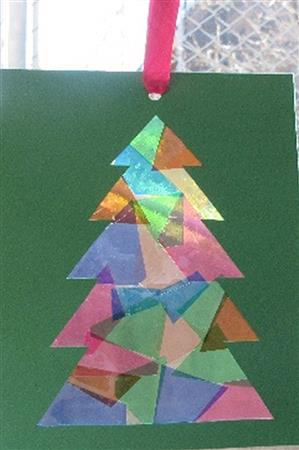 ステンドグラス風クリスマスツリー